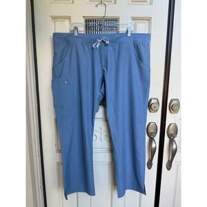 Figs Scrub Pants Kade‎ Cargo Heather Denim PO 1299 Size XXL Petite